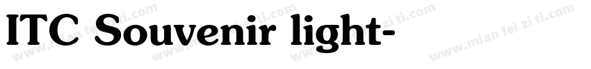 ITC Souvenir light字体转换